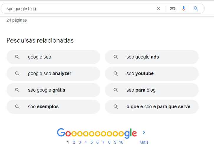 imagem 3 | pesquisa_relacionada_blog - Como colocar minha empresa no topo do Google: blog